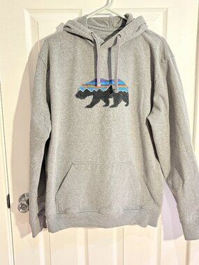 Patagonia Fitz Roy Bear Uprisal Hoodie Gray Men’s Large Recycled Pullover